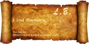 Lind Barbara névjegykártya
