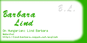 barbara lind business card